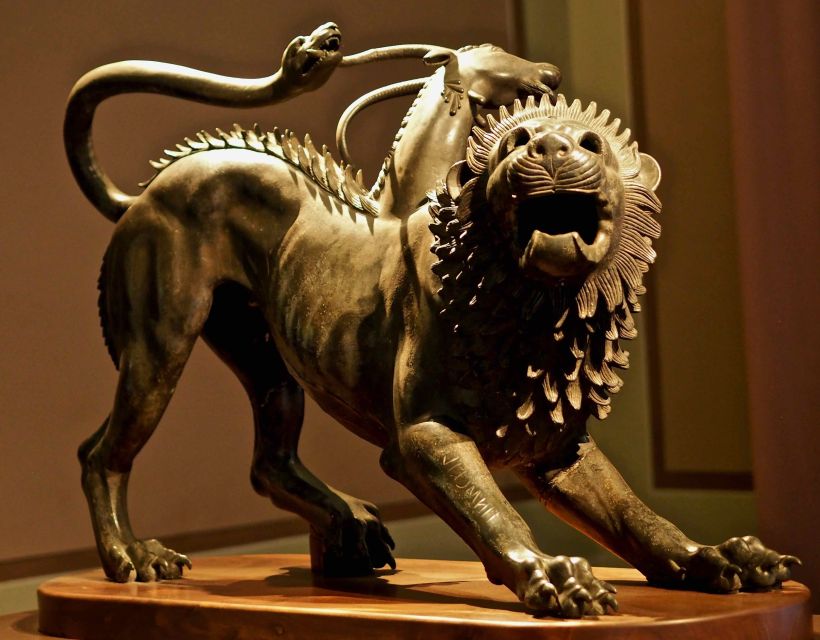 Florence: National Archeological Museum of Florence - First floor: the Chimera bronzes and Etruscan burial goods