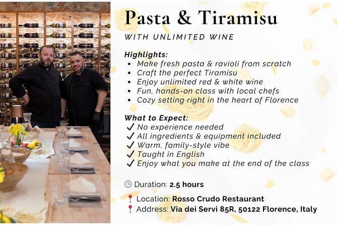 Florence Pasta & Tiramisu Cooking Class with Unlimited Wine - The Pasta Part: Fresh Dough, Rolling, and Real Technique