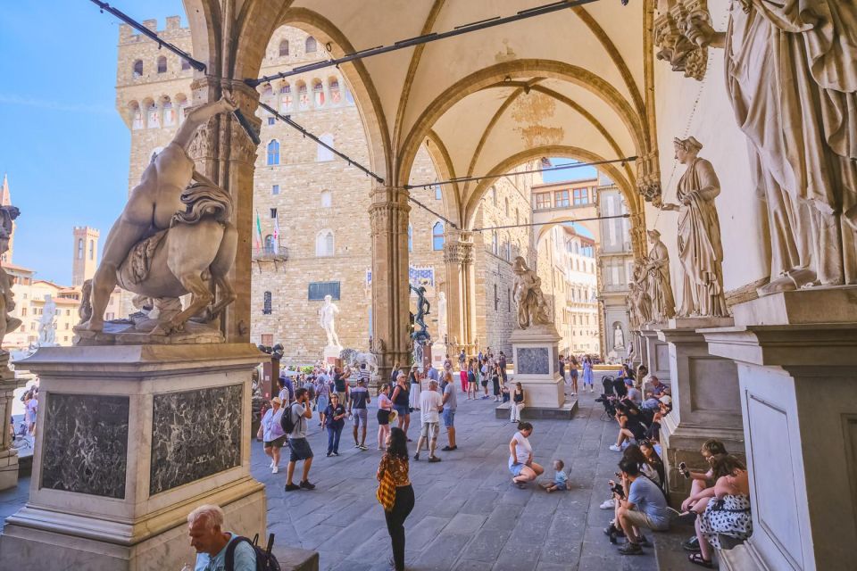 Florence: Private Guided Walking Tour - Piazza della Signoria and Loggia dei Lanzi: Florence’s open-air power room