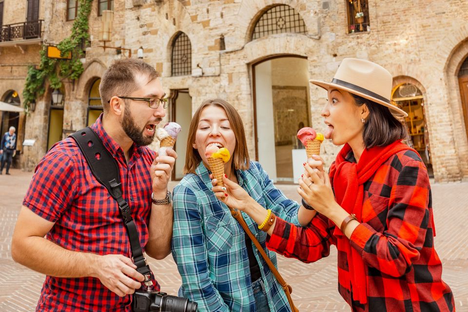 Florence: Siena San Gimignano Private Day Tour by Deluxe Car - Gelato and a breather: the World Champion production stop