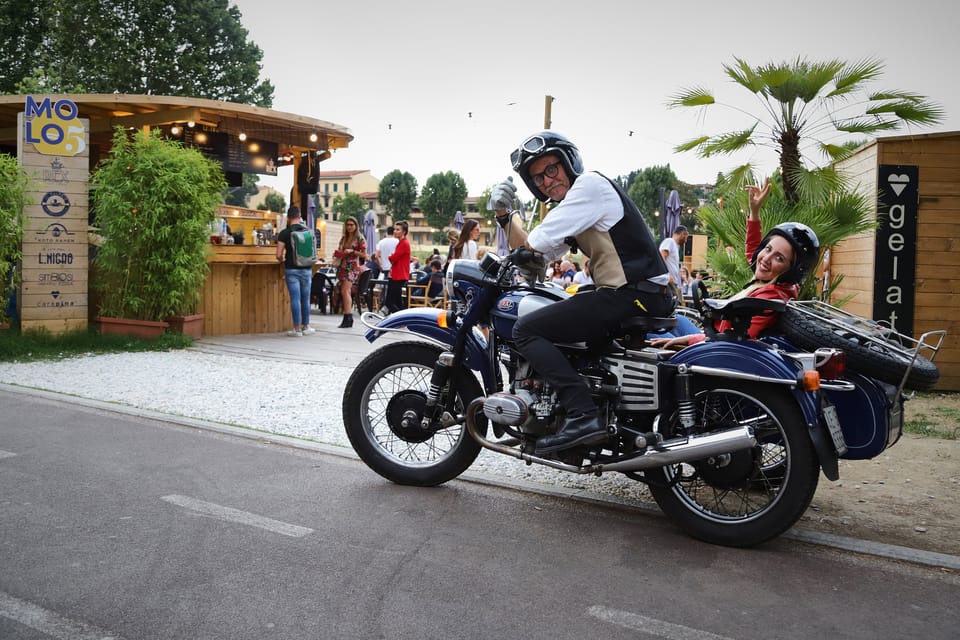 Florence Vintage Motorcycle Sidecar ride - Morning or Sunset - A vintage motocarrozzetta is the smart way to see Florence fast