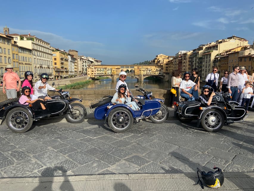 Florence Vintage Motorcycle Sidecar ride - Morning or Sunset - Porte Sante treats and panoramic views