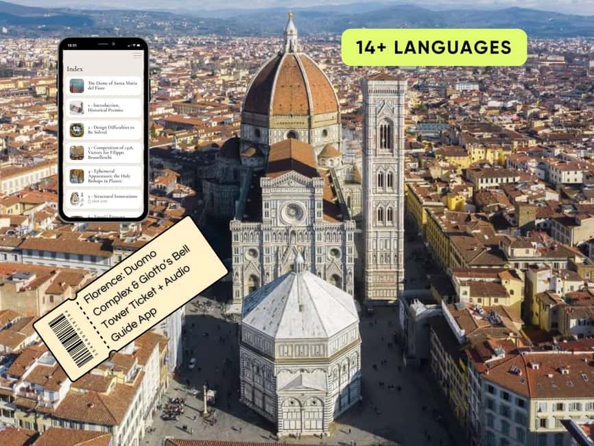 Florence:Duomo Complex & Giotto's Bell Tower Ticket+AudioApp - Cathedral Santa Maria del Fiore: Use the Audio App Like a Guide