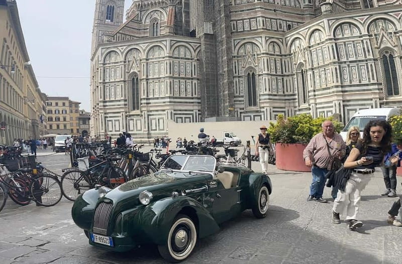 From Firenze | Chianti day tour in a classic car - Driving rules: manual comfort, EU license, and how the two-car setup works