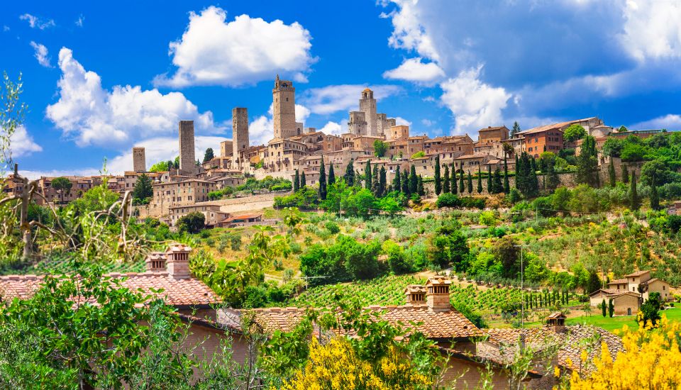 From Florence: Semi Private Deep Wine Chianti San Gimignano - San Gimignano’s towers: the town stop that turns into a morning-after-espresso walk