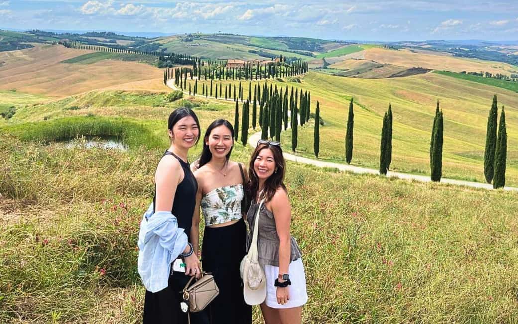 From Florence: Siena, Cortona, Montepulciano & Val D'Orcia - From Porta Romana to the Tuscan Hills: the mini-van rhythm