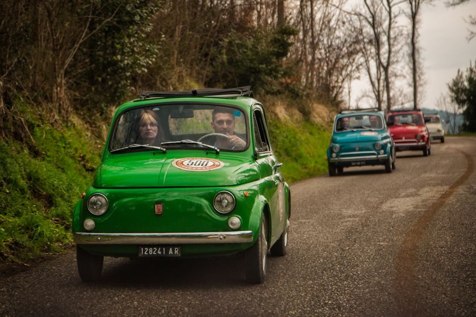From Florence: Sunset Wine Tasting Tour in Vintage Car - Entering the Chianti story from a 500 touring start