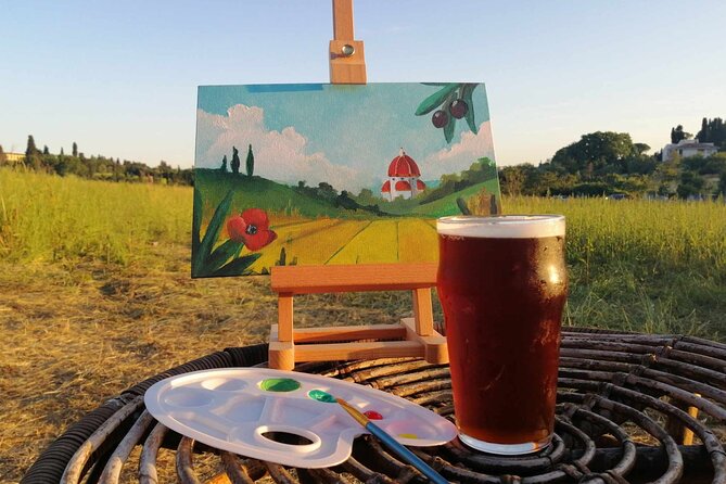 Paint And Drink Florentine Hills Art at La Birr'aia in Marignolle - The 2.5-Hour Flow: From Prosecco Welcome to a Finished Painting