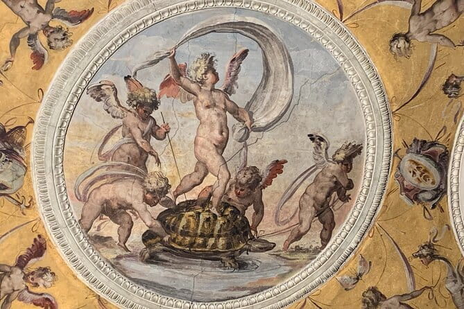 Palazzo Vecchio Tales - into Medici's secrets and mythology simbols - Michelozzo’s courtyard frescoes: the Austrian landscapes puzzle