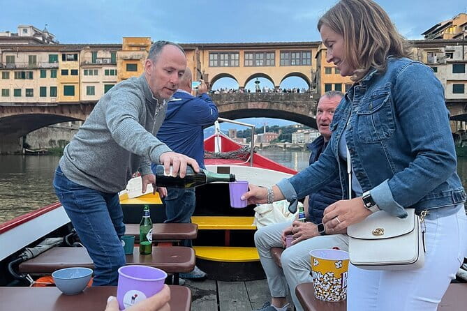 Panoramic Florence by Boat with Wine - The river route: Uffizi, Ponte Santa Trinita, Vasari Corridor, and more