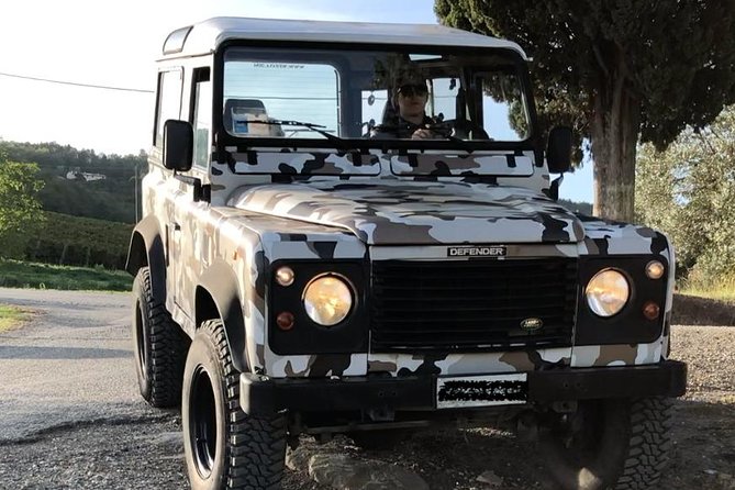 Private Wine Safari! Off-Road, Lunch in Winery in Tuscany! - San Casciano Start: the vintage Defender off-road ride to Chianti