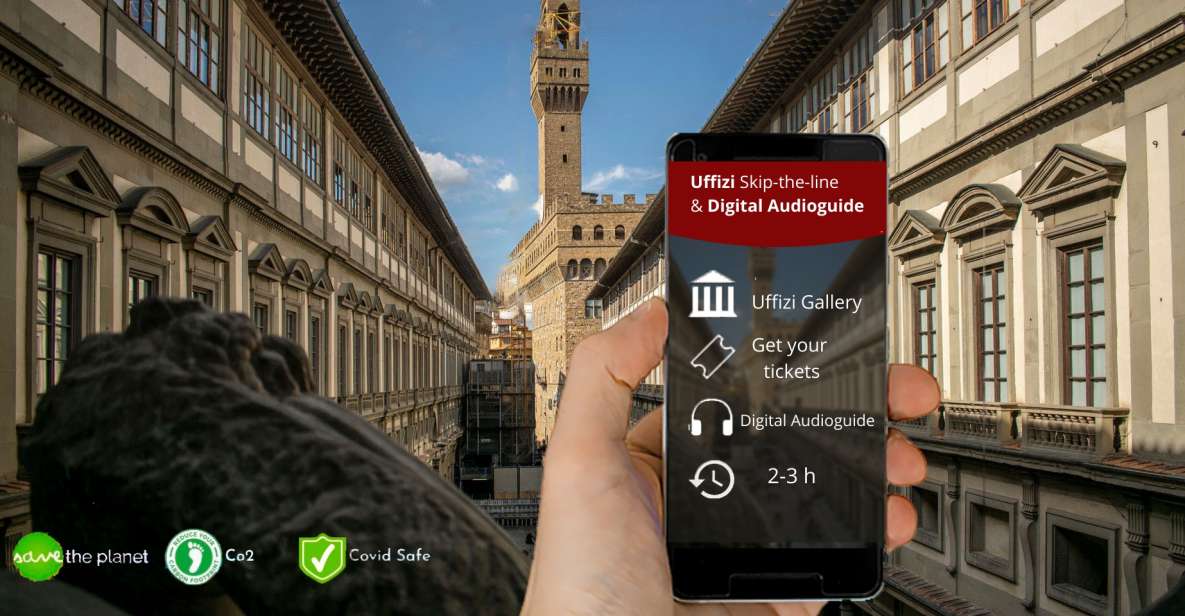 Uffizi Skip-the-Line Entry Ticket and Digital Audio Guide - Audio guide setup on your phone: 73 artworks, 2 hours to plan